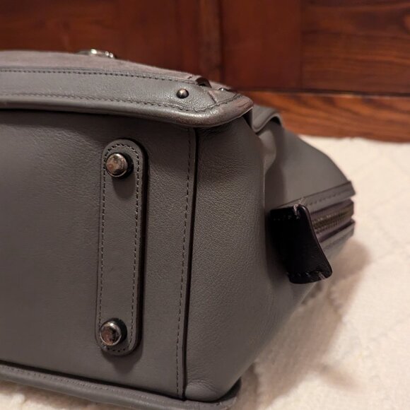 Coach Mixed Leather Dreamer 36 Handbag Gray - Picture 8 of 16